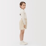 キッズ　ストレッチジャカード編みハイネック長袖Ｔシャツ