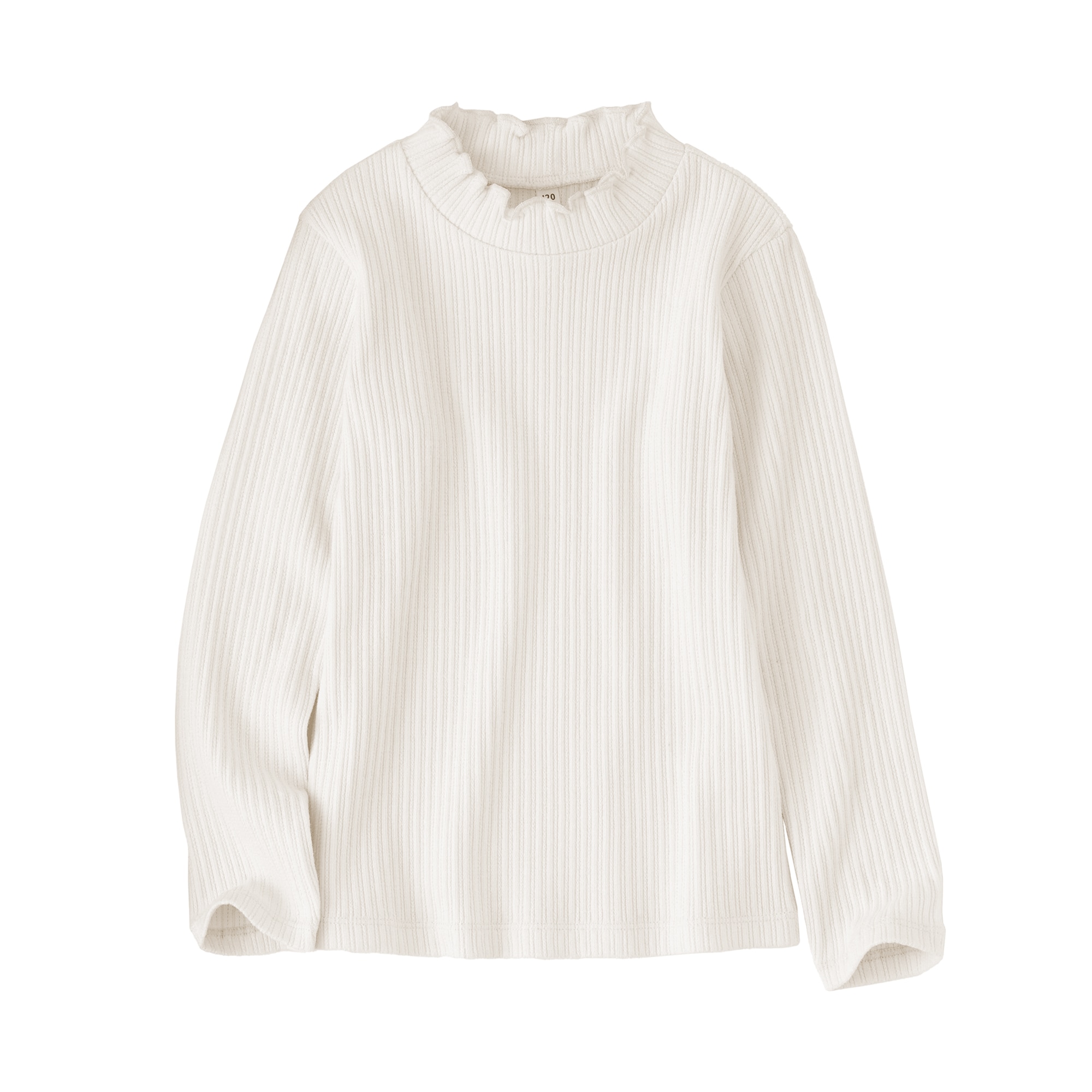 キッズ　ストレッチジャカード編みハイネック長袖Ｔシャツ