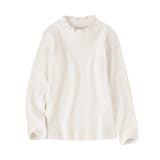 キッズ　ストレッチジャカード編みハイネック長袖Ｔシャツ