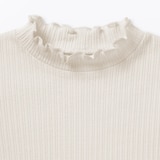 キッズ　ストレッチジャカード編みハイネック長袖Ｔシャツ