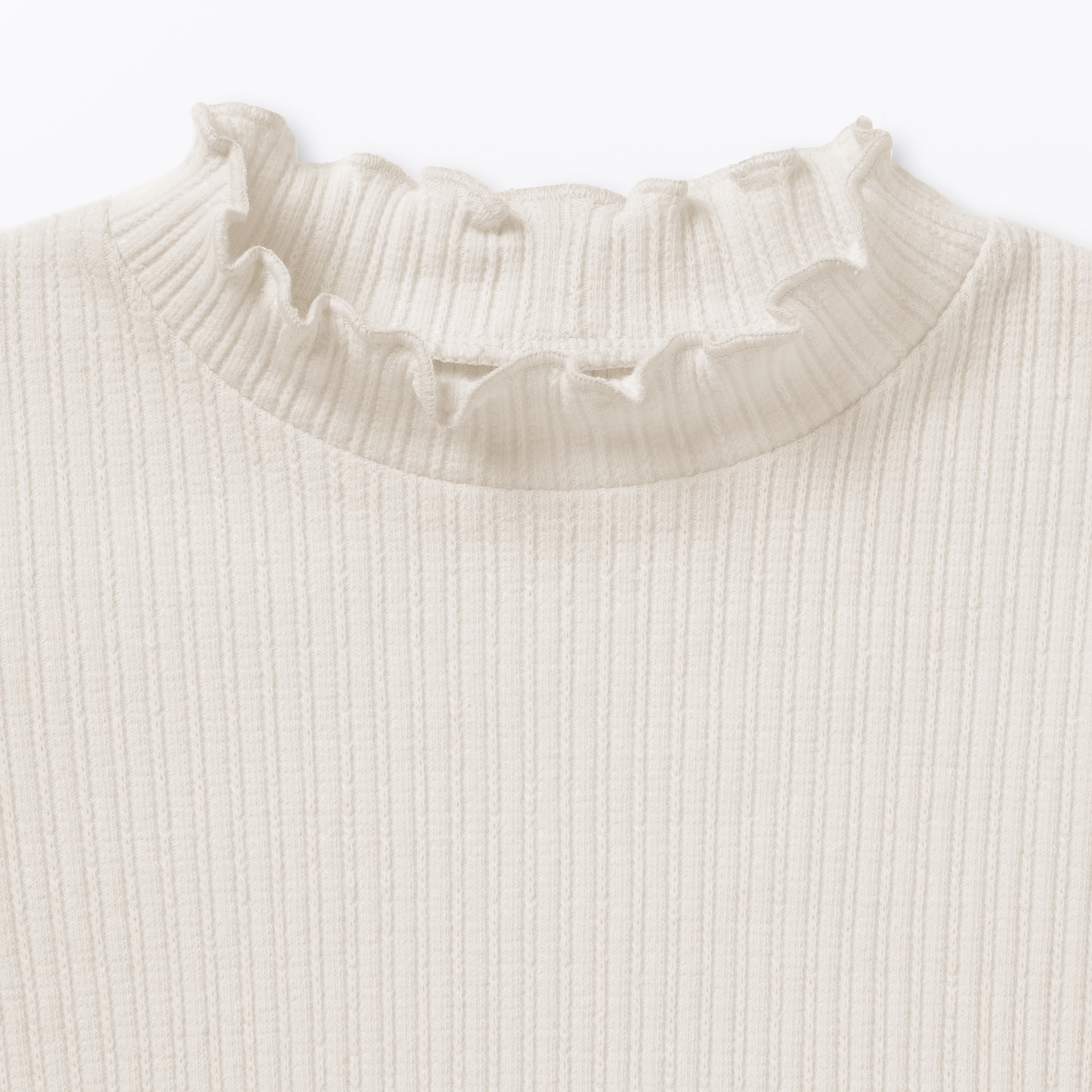 キッズ　ストレッチジャカード編みハイネック長袖Ｔシャツ