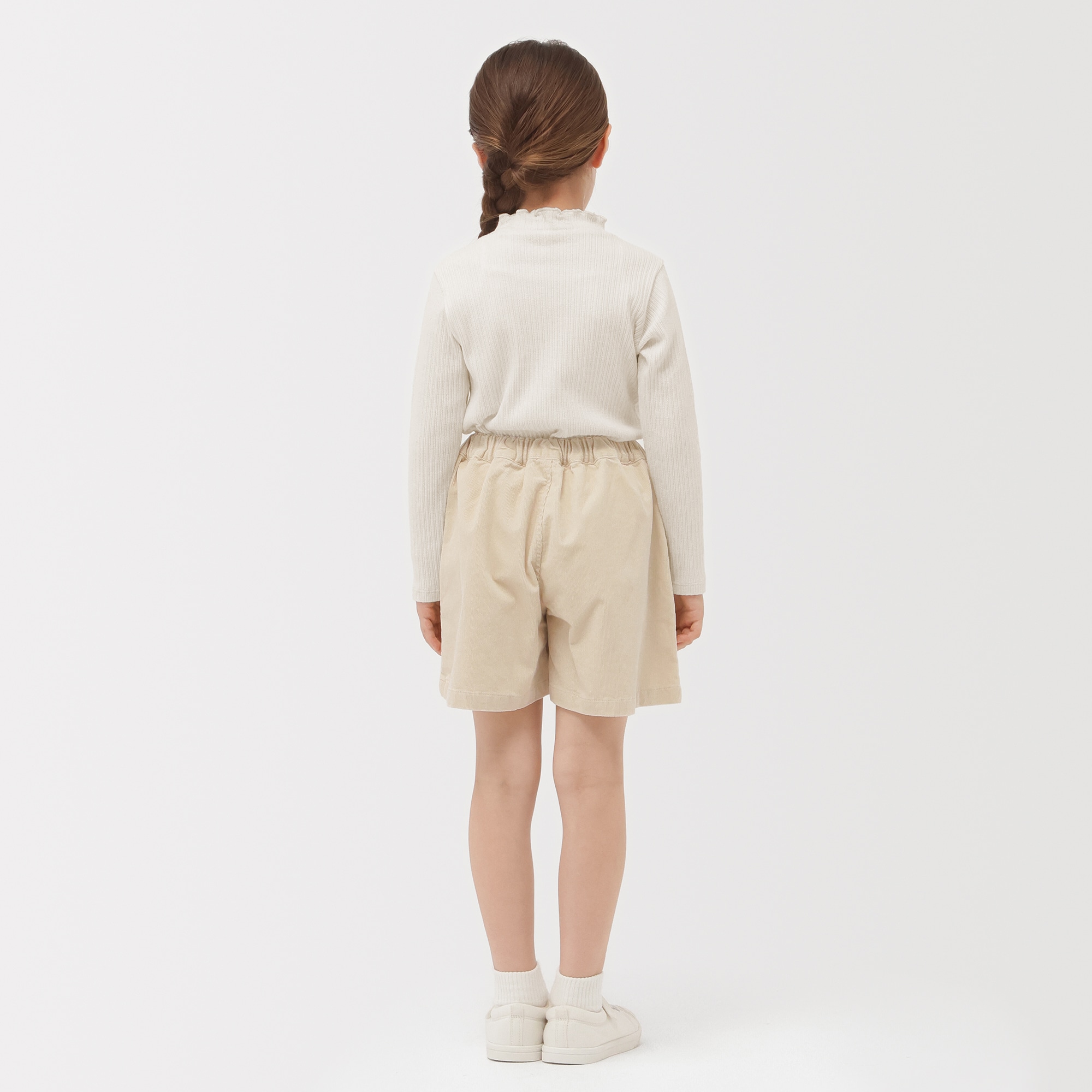 キッズ　ストレッチジャカード編みハイネック長袖Ｔシャツ