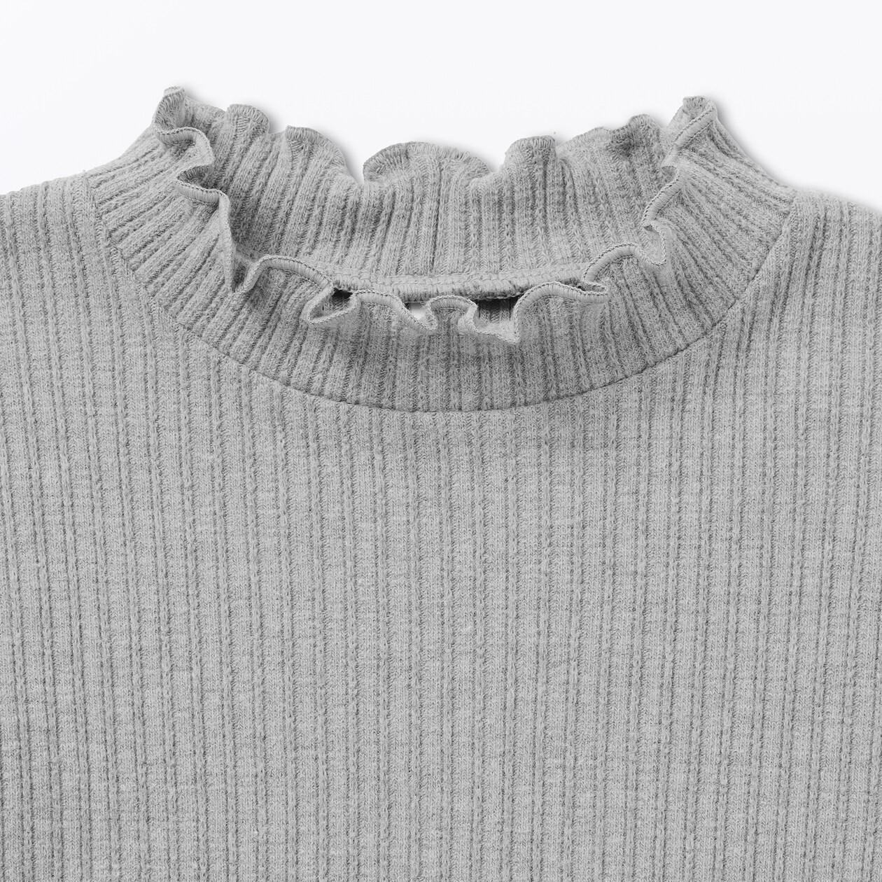 キッズ　ストレッチジャカード編みハイネック長袖Ｔシャツ