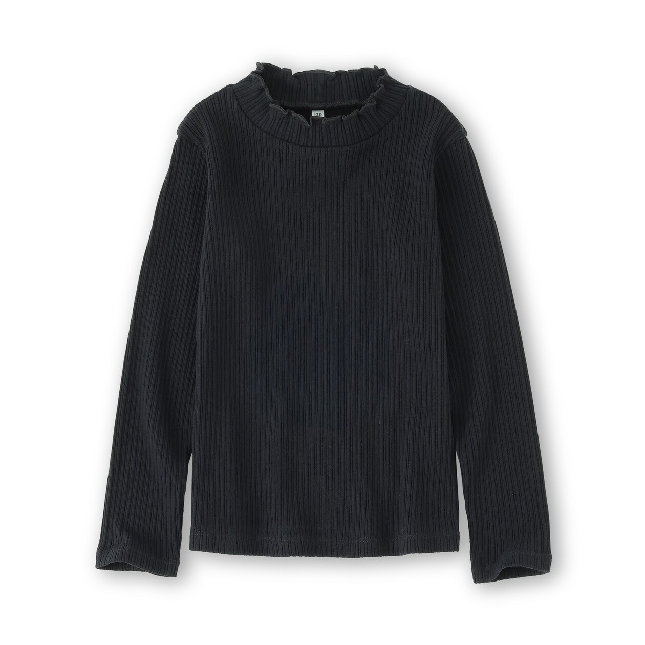 キッズ　ストレッチジャカード編みハイネック長袖Ｔシャツ