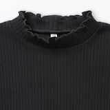 キッズ　ストレッチジャカード編みハイネック長袖Ｔシャツ