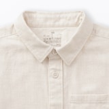 キッズ　両面起毛フランネルレギュラーカラー長袖シャツ