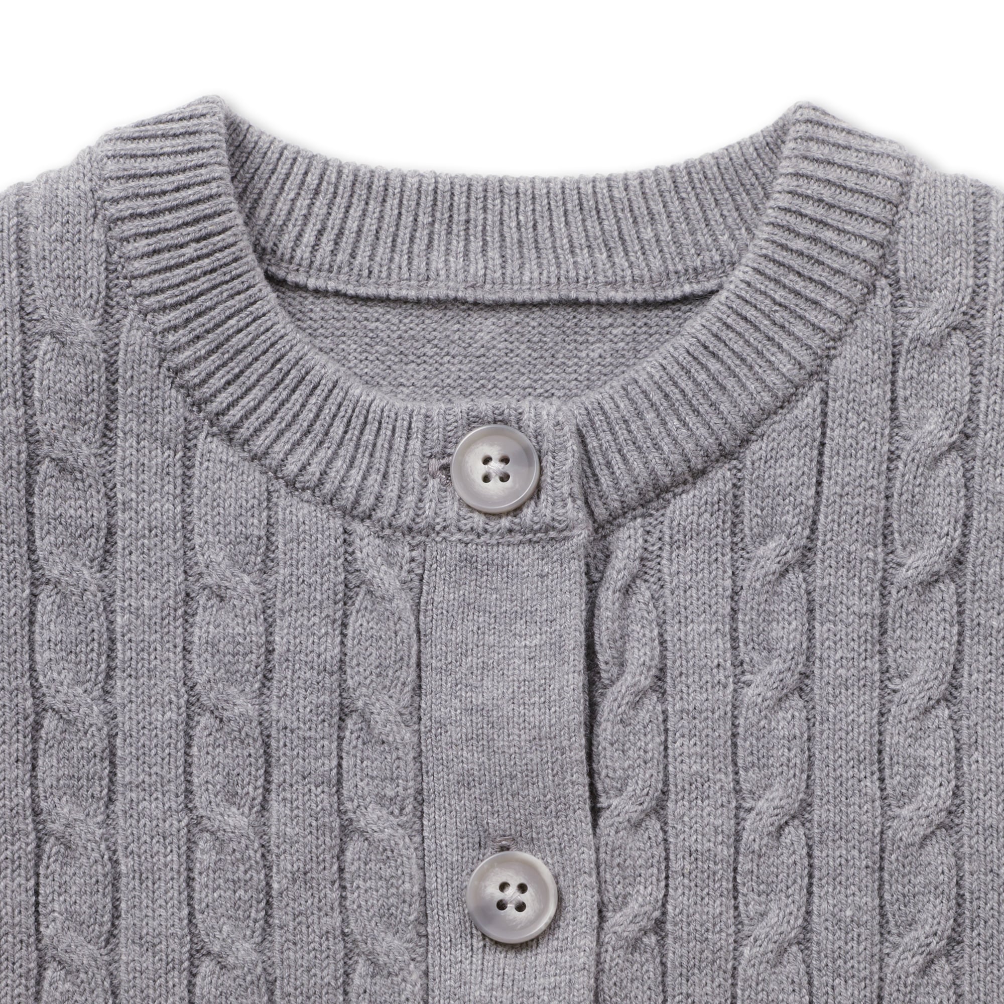 キッズ　洗えるニットクルーネックカーディガン