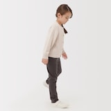 キッズ　洗えるニットクルーネックカーディガン