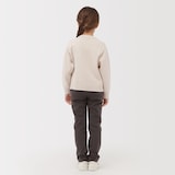 キッズ　洗えるニットクルーネックカーディガン