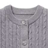 キッズ　洗えるニットクルーネックカーディガン