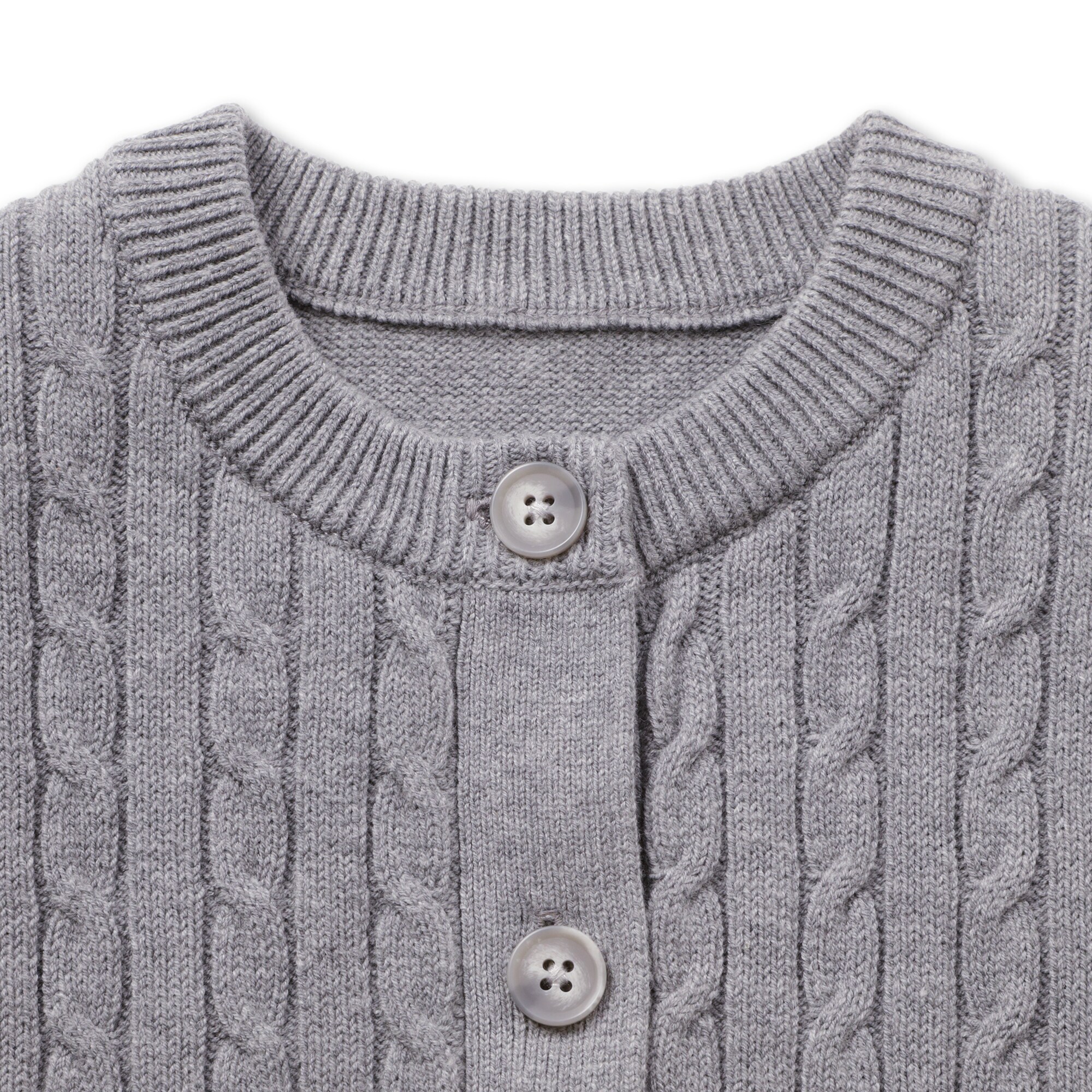 キッズ　洗えるニットクルーネックカーディガン