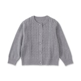 キッズ　洗えるニットクルーネックカーディガン