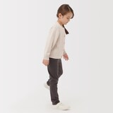 キッズ　洗えるニットクルーネックカーディガン