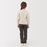 キッズ　洗えるニットクルーネックカーディガン