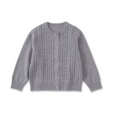キッズ　洗えるニットクルーネックカーディガン
