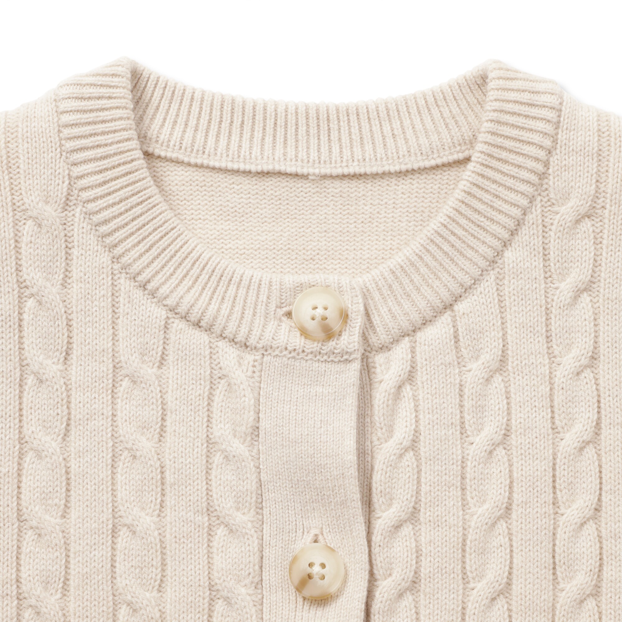 キッズ　洗えるニットクルーネックカーディガン