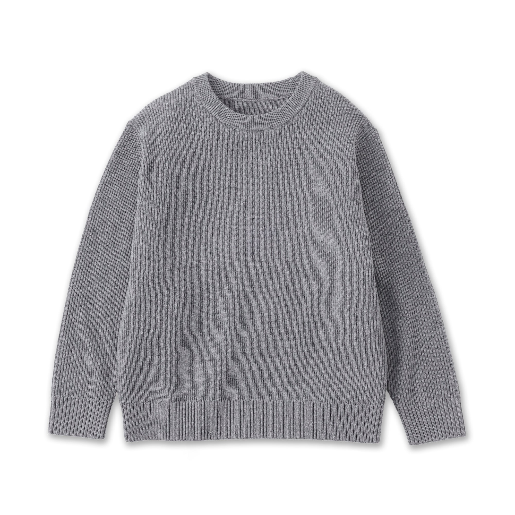 キッズ　洗えるニットクルーネックセーター