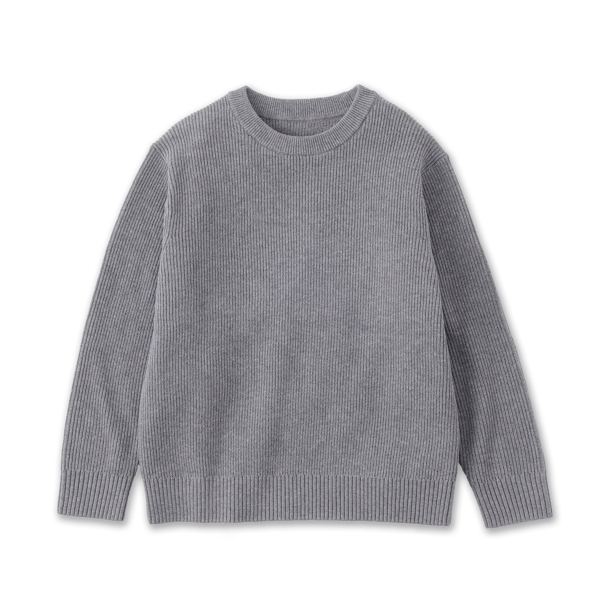 キッズ　洗えるニットクルーネックセーター