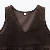 キッズ　ストレッチコーデュロイＶネックワンピース