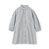 キッズ　二重ガーゼレギュラーカラー長袖ワンピース