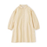キッズ　二重ガーゼレギュラーカラー長袖ワンピース