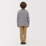 キッズ　接結編みクルーネック長袖Ｔシャツ