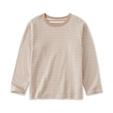 キッズ　接結編みクルーネック長袖Ｔシャツ