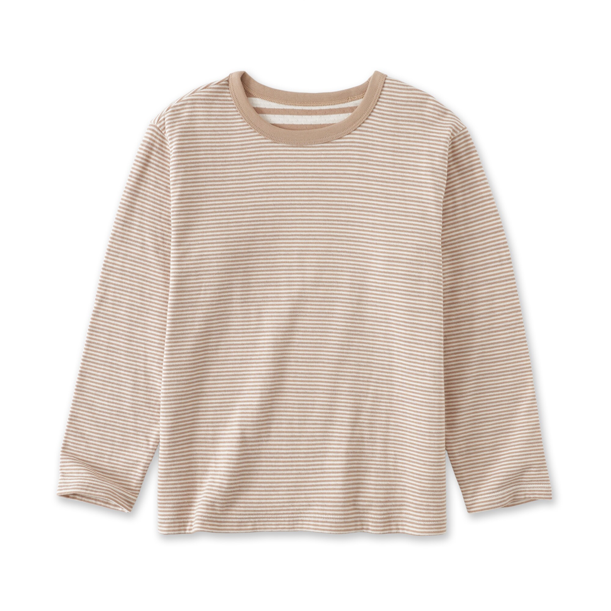 キッズ　接結編みクルーネック長袖Ｔシャツ