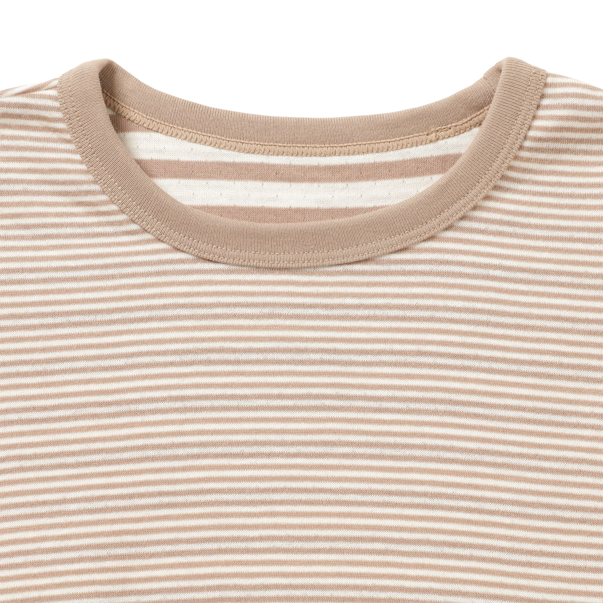 キッズ　接結編みクルーネック長袖Ｔシャツ