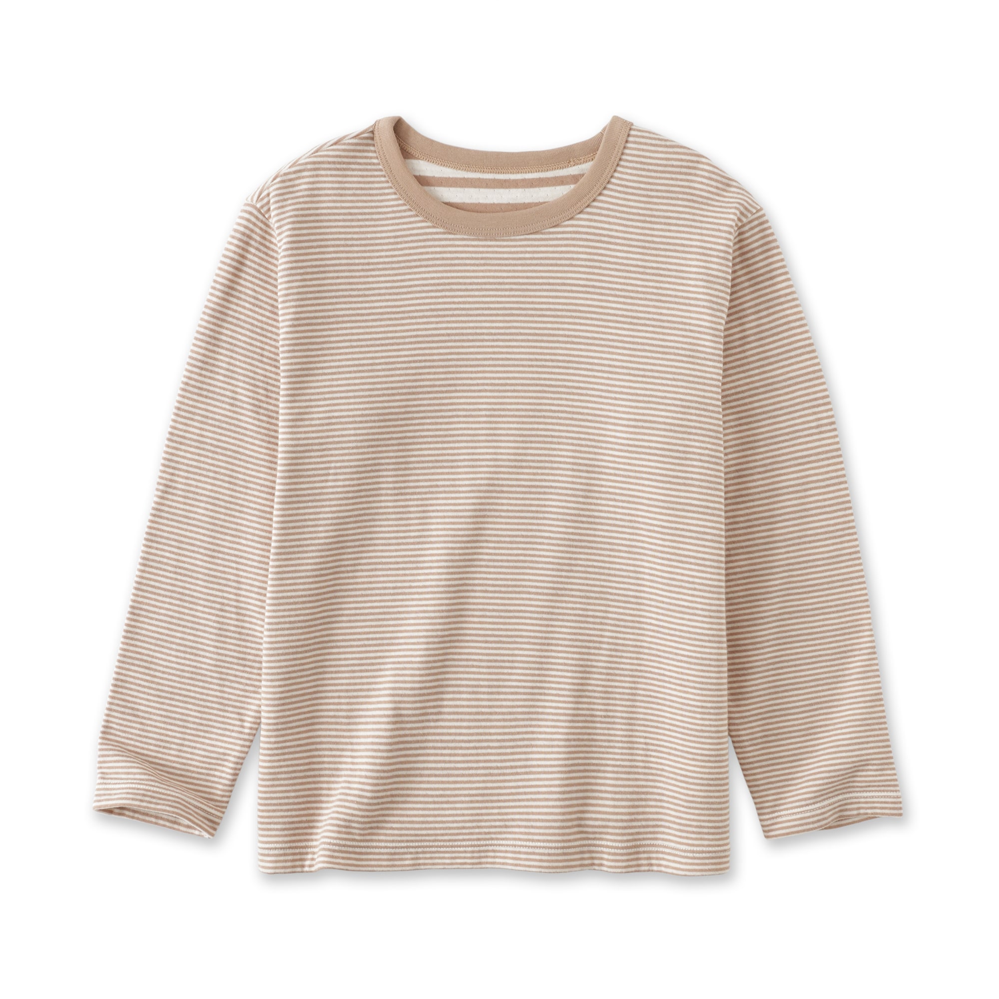 キッズ　接結編みクルーネック長袖Ｔシャツ