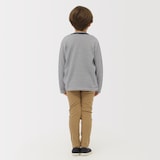 キッズ　接結編みクルーネック長袖Ｔシャツ