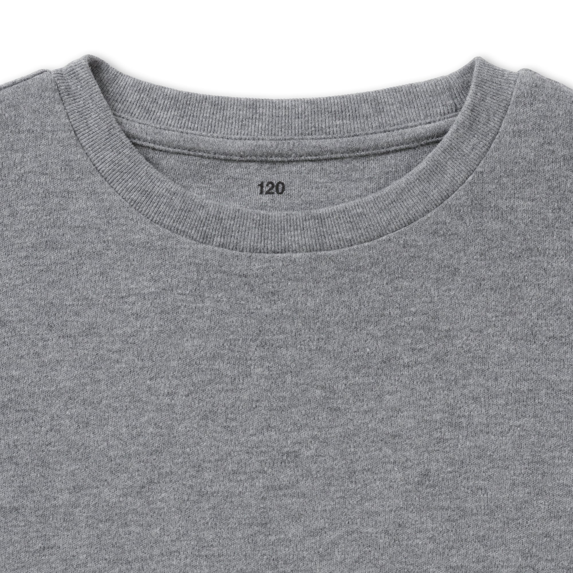 キッズ　両面起毛クルーネック長袖ワンピース