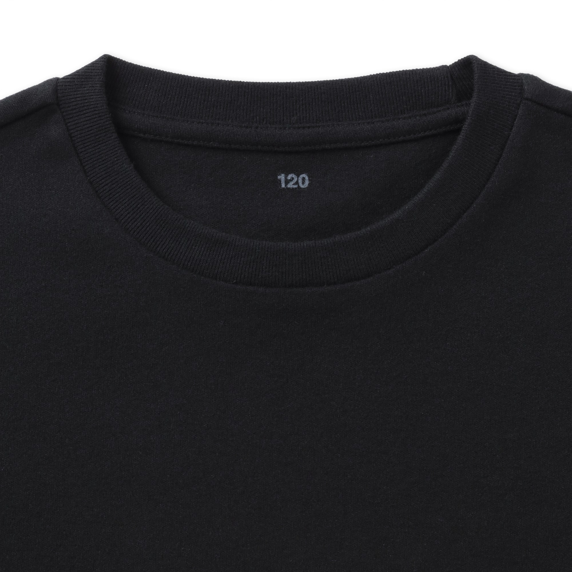 キッズ　両面起毛クルーネック長袖ワンピース