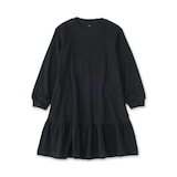 キッズ　両面起毛クルーネック長袖ワンピース