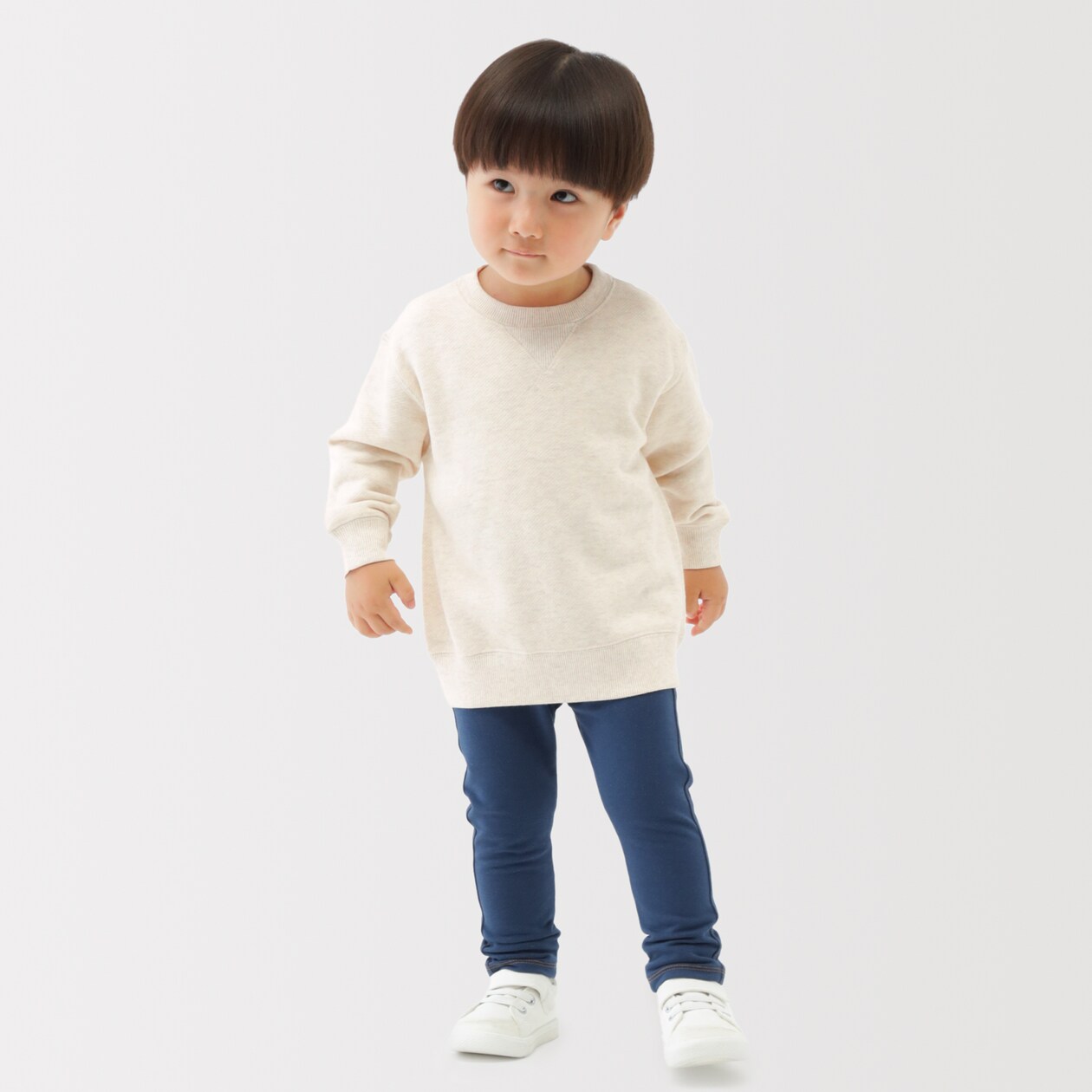 ベビー　あたまするっと　裏毛スウェットシャツ