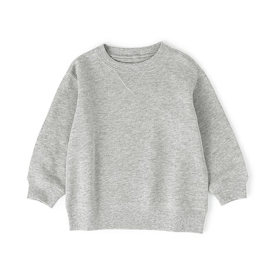 ベビー　あたまするっと　裏毛スウェットシャツ