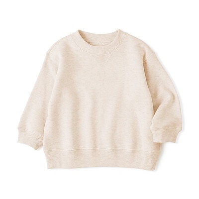 ベビー　あたまするっと　裏毛スウェットシャツ