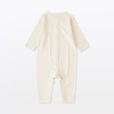 ベビー　脇に縫い目のないフライス編み長袖カバーオール