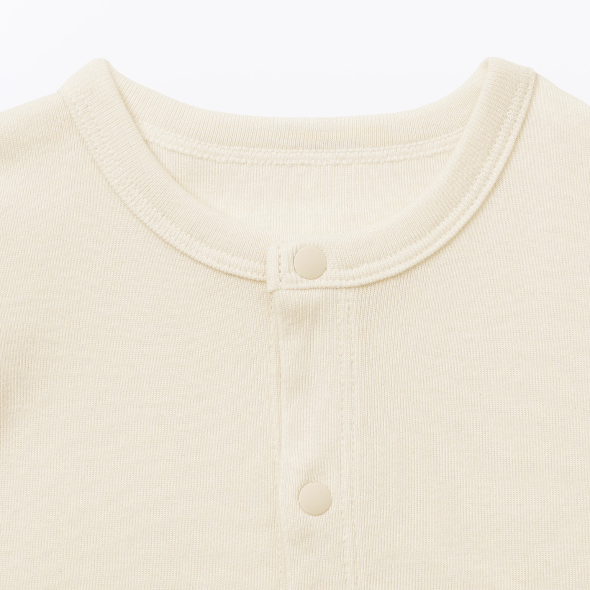 ベビー　脇に縫い目のないフライス編み長袖カバーオール