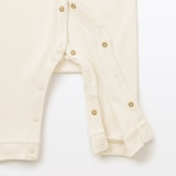 ベビー　脇に縫い目のないフライス編み長袖カバーオール