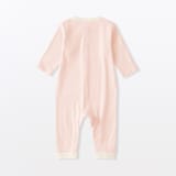 ベビー　脇に縫い目のないフライス編み長袖カバーオール