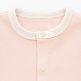 ベビー　脇に縫い目のないフライス編み長袖カバーオール