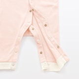 ベビー　脇に縫い目のないフライス編み長袖カバーオール