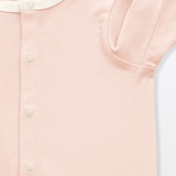 ベビー　脇に縫い目のないフライス編み長袖カバーオール