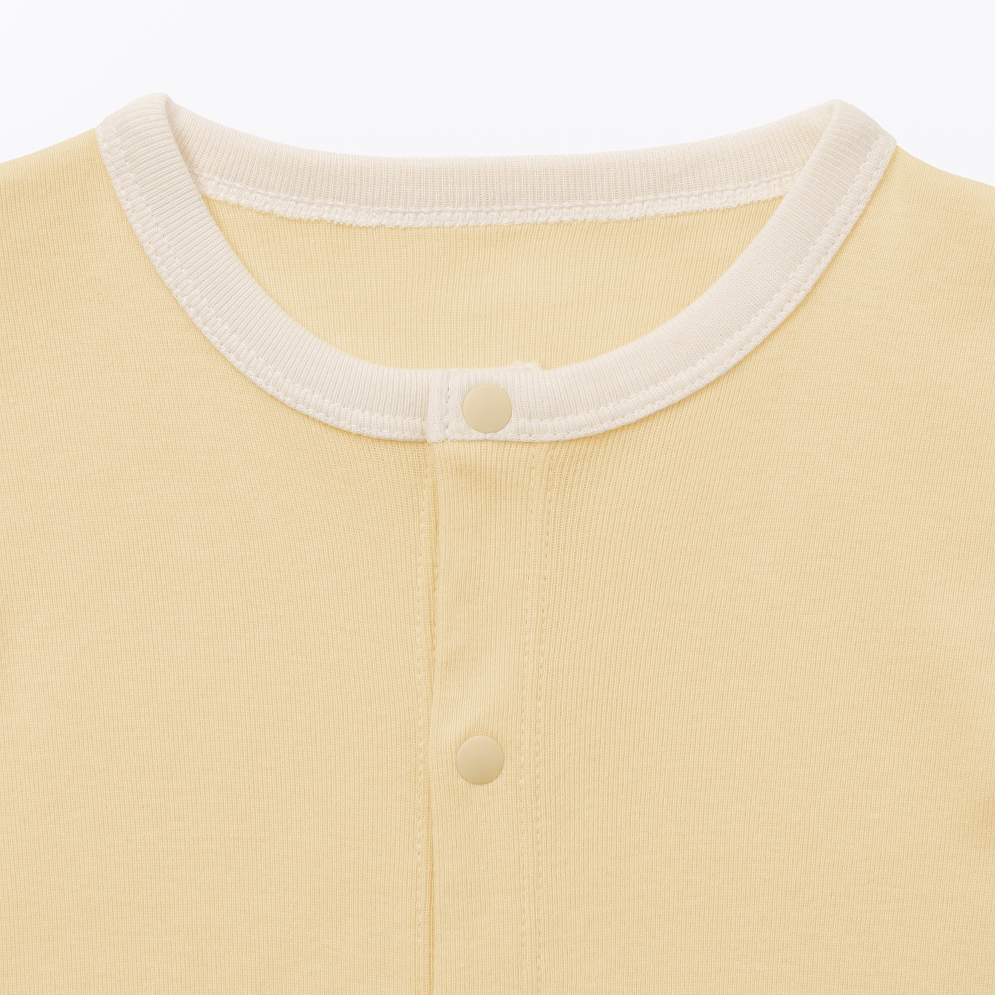 ベビー　脇に縫い目のないフライス編み長袖カバーオール