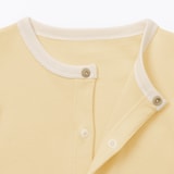 ベビー　脇に縫い目のないフライス編み長袖カバーオール