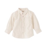 ベビー　両面起毛フランネルレギュラーカラー長袖シャツ