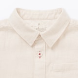 ベビー　両面起毛フランネルレギュラーカラー長袖シャツ