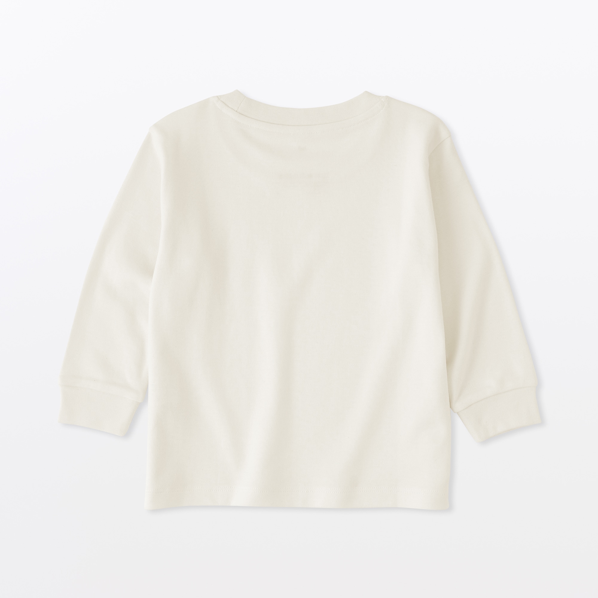 ベビー　あたまするっと　両面起毛クルーネック長袖Ｔシャツ