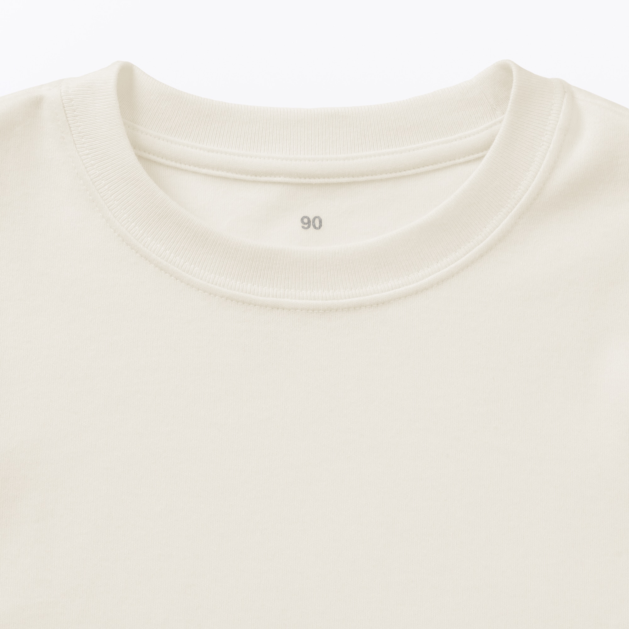 ベビー　あたまするっと　両面起毛クルーネック長袖Ｔシャツ